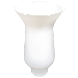 Cúpula Manga Kennedy P/lampião Retrô de Vidro Branco Brilho - 3