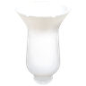 Cúpula Manga Kennedy P/lampião Retrô de Vidro Branco Brilho - 3