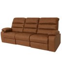 Ver imagem 1 de Poltrona do Papai Reclinável Cinema 3 Lugares 233cm Manila K01 Couríssimo Camel - Lyam Decor