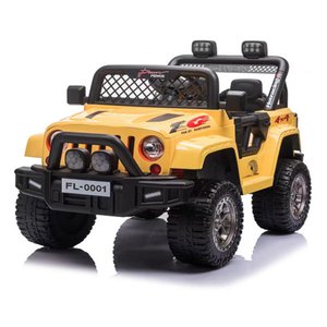 Carrinho Jipe Infantil Elétrico Jipe Off Road 12v com Controle Remoto Amarelo