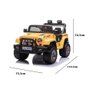 Carrinho Jipe Infantil Elétrico Jipe Off Road 12v com Controle Remoto Amarelo - 4