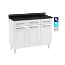 Ver imagem 5 de Módulo Cozinha Telasul Topázio Balcão 3 Portas e 3 Gavetas C/tampo 105cm Branco