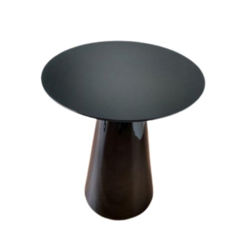 Mesa de Apoio Cone Laqueada Tampo 60cm 70cm Preto