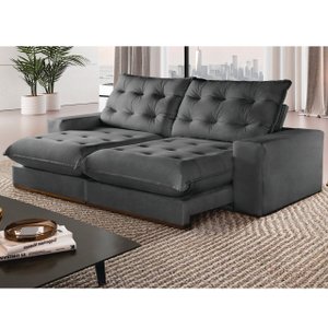Sofá Retrátil e Reclinável Milão 2,30m com Super Pillow de 30cm com Molas Pocket - Movenzo Estofados