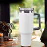 Copo Térmico Inox 1200ml com Alça e Canudo:azul - 4