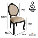 Ver imagem 2 de 8 Cadeira Medalhao Madeira Maciça Design Ingles Luxo Poltrona Entalhada Renascentista Natural Ingles