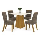 Ver imagem 4 de Conjunto Sala de Jantar 4 Cadeiras Rafaela Espresso Móveis