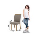 Ver imagem 5 de Conjunto Sala de Jantar 4 Cadeiras Rafaela Espresso Móveis Bege/Nature/Off White