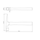 Ver imagem 2 de Martelo Pedreiro 500 G Tramontina com Cabo em Madeira Envernizada Tramontina