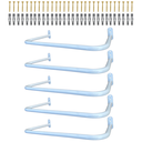 Ver imagem 1 de Kit 5 Araras 60cm Fixas de Parede Aço Organização de Roupas Closets Lojas Suporte Reforçado