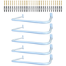 Kit 5 Araras 60cm Fixas de Parede Aço Organização de Roupas Closets Lojas Suporte Reforçado - 1