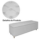 Ver imagem 3 de Calçadeira Recamier Baú Casal King 195cm Diana Suede Branco - DS Estofados