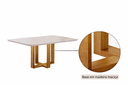 Ver imagem 6 de Conjunto Sala de Jantar 6 Lugares Irlanda Mesa e Cadeiras Madeira Maciça Tampo Vidro Off-white
