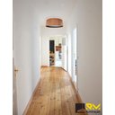 Ver imagem 3 de Plafon Redondo Madeira 100cm Mel 110v/220v (bivolt)