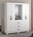Ver imagem 2 de Guarda-Roupa 4 Portas Huntano Branco - MoveisAqui