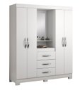 Ver imagem 1 de Guarda-Roupa 4 Portas Huntano Branco - MoveisAqui