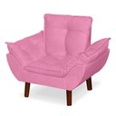 Ver imagem 4 de Mini Poltrona Cadeira Opala Infantil de Criança Suede Rose