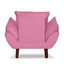 Ver imagem 2 de Mini Poltrona Cadeira Opala Infantil de Criança Suede Rose