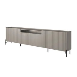 Rack com 4 Portas Brise para Sala 220cm Pés Metal 100% Mdf - 1