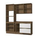 Ver imagem 5 de Armário de Cozinha Compacta 100% Mdf 205cm Nogueira/branco Celeste Kappesberg