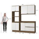 Ver imagem 4 de Armário de Cozinha Compacta 100% Mdf 205cm Nogueira/branco Celeste Kappesberg