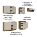 Ver imagem 3 de Armário de Cozinha Completa 260cm Rustic/crema Agata Madesa 02