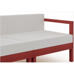 Sofá 2 Lugares Lazy Com Almofada Mão & Formão Vermelho - 2