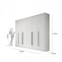 Ver imagem 3 de Quarto Casal Completo com Cama e Guarda Roupa 6 Portas 8 Gavetas Sevilla 