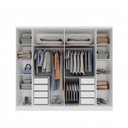 Ver imagem 4 de Quarto Casal Completo com Cama e Guarda Roupa 6 Portas 8 Gavetas Sevilla Branco
