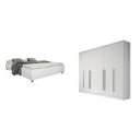 Ver imagem 1 de Quarto Casal Completo com Cama e Guarda Roupa 6 Portas 8 Gavetas Sevilla 