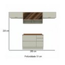 Ver imagem 4 de Cozinha Completa Fineze 4 Portas 4 Gavetas com Vidro e Tampo 100% MDF Areia Hp/Cinamomo - Henn