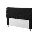 Ver imagem 1 de Cabeceira para Cama Box Solteiro 90cm Mirage c/ Capitonê Suede Preto - LM DECOR