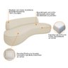 Sofá Curvo 200cm 3 Lugares e 1 Poltrona Amsterdã Linho - Adj Decor Bege - 8