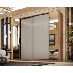 Guarda Roupa Casal Laredo 4 Portas com 2 Espelhos Amendola/nude - Demartez/demóbile - 1 Guarda Roupa Casal Laredo 4 Portas com 2 Espelhos Amendola/nude - Demartez/demóbile - 1