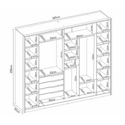 Guarda Roupa Casal Laredo 4 Portas com 2 Espelhos Amendola/nude - Demartez/demóbile - 5 Guarda Roupa Casal Laredo 4 Portas com 2 Espelhos Amendola/nude - Demartez/demóbile - 5