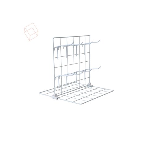 Expositor para Chaveiro e Bijuteria 0,30 X 0,30m com 8 Ganchos - Cor:branco