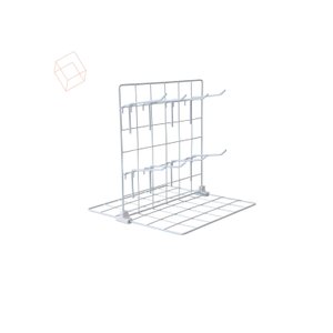 Expositor para Chaveiro e Bijuteria 0,30 X 0,30m com 8 Ganchos - Cor:branco