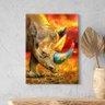 Quadro Decorativo Tela Canvas Animais Elemental Rhino - 100x70 Cm - 1