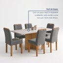 Ver mais imagens de Conjunto de Mesa de Jantar 6 Lugares 160x80cm Carol Off White e Cinza