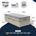 Ver imagem 3 de Cama Box Baú com Colchão Ortobom de Molas Ensacadas Pillow In Pro Vida Solteiro 88cm