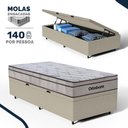 Ver imagem 2 de Cama Box Baú com Colchão Ortobom de Molas Ensacadas Pillow In Pro Vida Solteiro 88cm