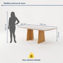 Ver imagem 3 de Conjunto Sala de Jantar 6 Lugares Retangular Tampo Vidro MDF 160x80cm Mesa e Cadeiras Lyra