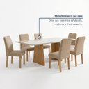 Ver mais imagens de Conjunto Sala de Jantar 6 Lugares Retangular Tampo Vidro MDF 160x80cm Mesa e Cadeiras Lyra