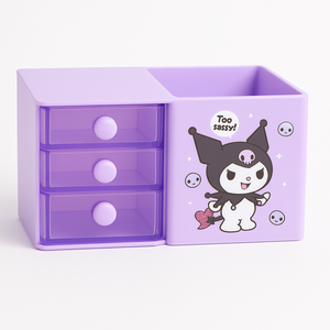 Porta Caneta Canetinhas Sanrio Kuromi Organizador Joias Lilas