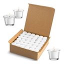 Ver imagem 2 de Kit 6 Velas Castiçal Vidro Rechaud Copo Porta Vela Casamento