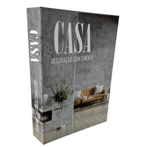 Decoração sala quarto livro caixa fake casa cinza moderno