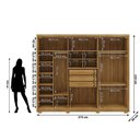 Ver imagem 3 de Guarda-roupa Dubai Majestic 6 Portas 3 Gavetas com Maleiro Interno Nature 100% Mdf - Vila Rica