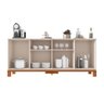 Aparador Buffet Sala de Estar 4 Portas 180cm Visari Off White/freijó C01 - D'rossi - 4
