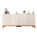 Ver imagem 7 de Aparador Buffet Sala de Estar Cozinha 4 Portas 180cm Visari Off White/Freijó C01 - D’Rossi