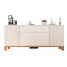Aparador Buffet Sala de Estar 4 Portas 180cm Visari Off White/freijó C01 - D'rossi - 2